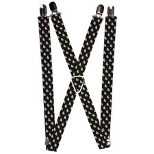Suspenders - 1.0 - Diamonds Diagonal Black/White ACC NEW
