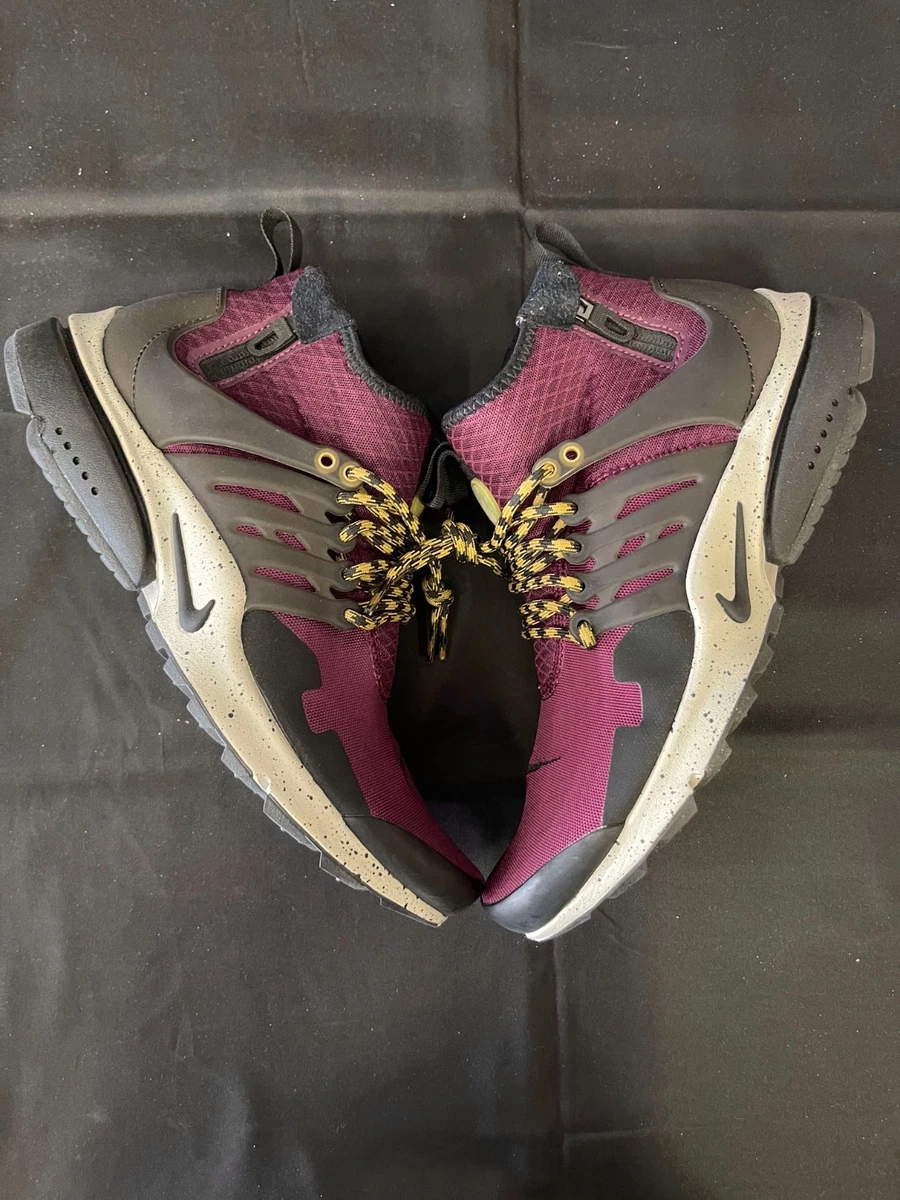 Nike Air Presto Mid‎ Utility Sneakers Burgundy Gray Men’s Size 8.5 Nike Air Presto Utility Mid Bordeaux for Sale | Authenticity  main image 4