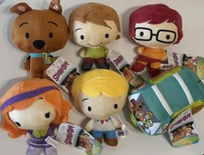 New Scooby Doo Plush 7” Full Set Of 6 Chibi Toy Factory Rare