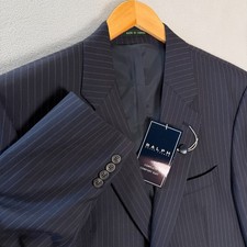  395 NWT Polo Ralph Lauren Blazer 42R Navy Pinstripe Sport Coat Jacket NOS VTG