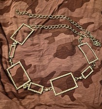 Vintage Crystal Rhinestone Studded Adjustable Women's Belt Bling Beautiful