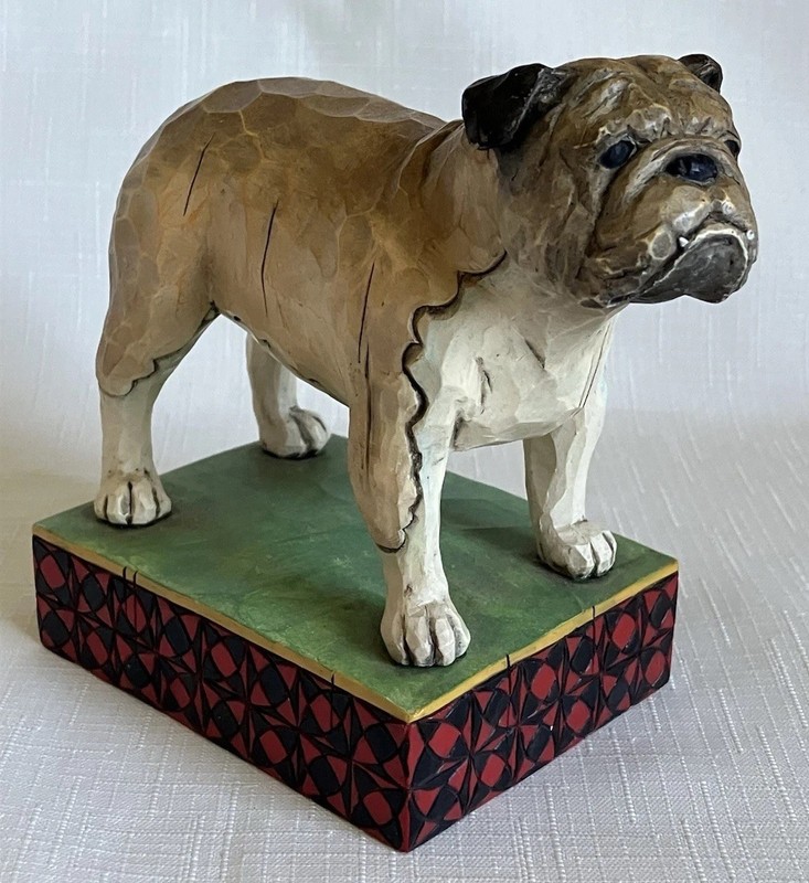 Jim Shore Heartwood Creek “Chesty” the Bulldog Figurine (no box, 2007)