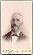 CDV Circa 1890s H. Applegate Bearded Man In Suit Fakenham Unmarked