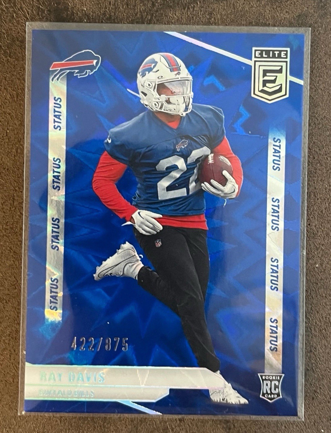 2024 Panini Donruss Elite Ray Davis RC Blue Status Explosion /875 #154 BILLS