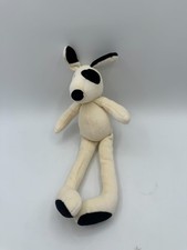 Moulin Roty La Grande Famille Julius The Dog Patch Puppy 12" Plush Black White