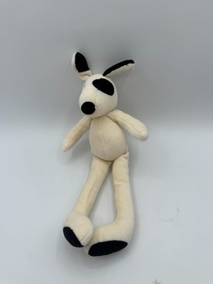 Moulin Roty La Grande Famille Julius The Dog Patch Puppy 12'' Plush Black White
