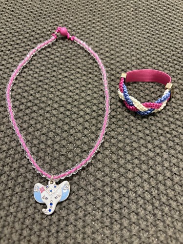 Gymboree Girls One Sz DESERT DREAMS Necklace & Bracelet Elephant Pendant EUC
