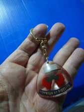 porte clef bourbon inclusion LEGION ETRANGERE "Honneur et Fidelite"