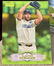 2025 Topps Stadium Club - Clayton Kershaw #70 Lime Green Foil High Grade