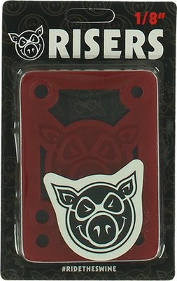 Pig 1/8'' Soft Skateboard Truck Riser - Red