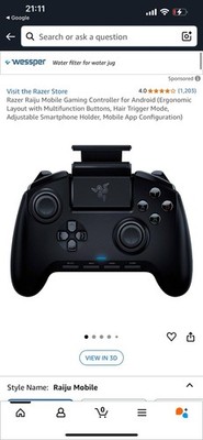 RAZER Raiju Mobile Gaming Controller Gamepad für Android & PC