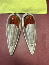 Vintage K-D 517 L Truck Trailer Lights Amber Lens Glass
