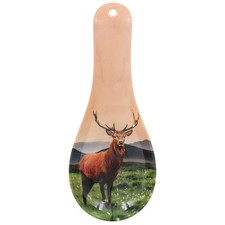 Highland Stag Melamine Spoon Rest Holder Trivet Kitchen Accessory Heat Resistant