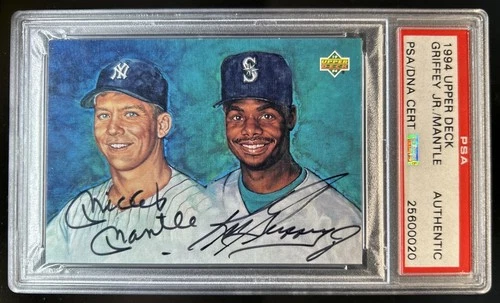 1994 Upper Deck Mickey Mantle Ken Griffey Jr./Auto Autograph PSA Authentic