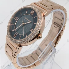 Michael Kors MK3356 Caitlin Rose Gold Bracelet Black Dial Fashion Women's Watch