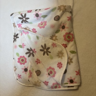 Rare Circo Baby Blanket Floral Pink Brown Green Plush Security Blanket Lovey
