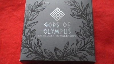 2017 Gods Of Olympus 5 oz 999 Silver Antiqued Perth Mint ***#469 of 500 Maximum