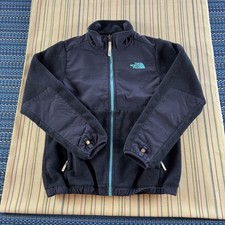 The North Face Jacket Girls Large 14/16 Black Polartec Fleece Denali Full Zip