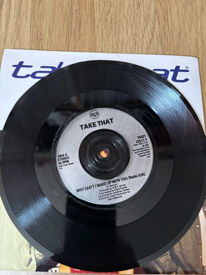 TAKE THAT ~ Promises / Why Can't I Wake Up 91/93 UK 7" Singles, Poster Slve ~ EX - Image 3 of 4