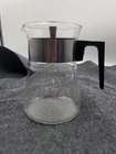 Vtg Pyrex Coffee Carafe W/ Faux Wood Grain 6 cup 7.5 inches tall