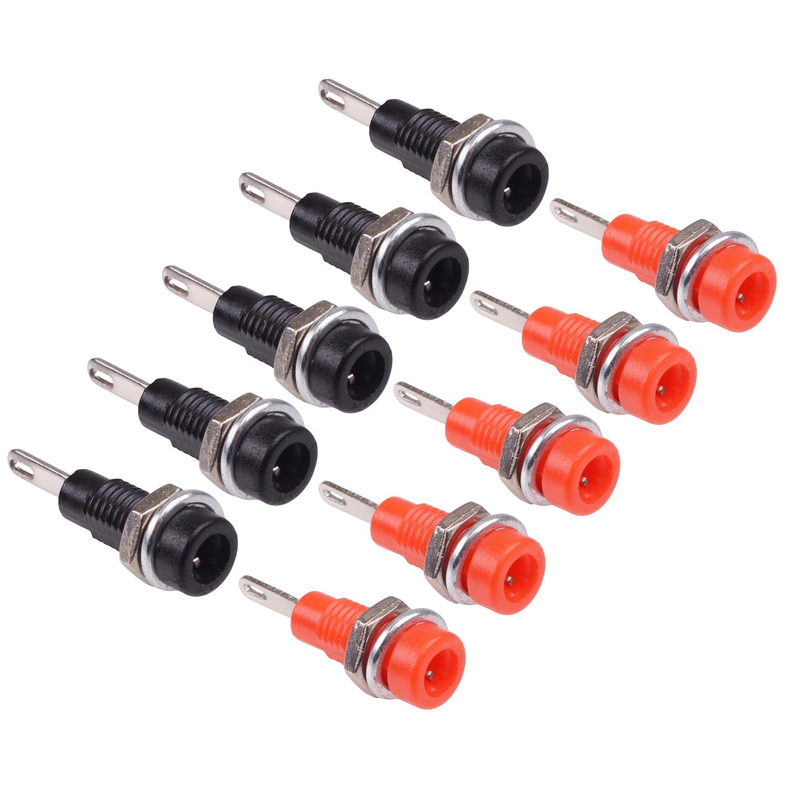 5 Pairs Red Black 2mm Test Socket Connector