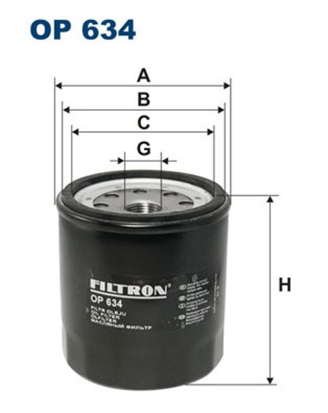 Filtron ÖLfilter OP 634 Anschraubfilter FüR Campo Opel TF1 TF0 Trooper Isuzu 4X4-image