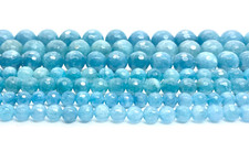 Blue Crystal Quartz Faceted Round Beads 6 mm 8 mm 12 mm 14 mm 16 mm