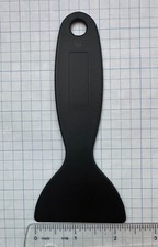 Plastic Flat Edge Pry, 2.25" x 5.25" Air Bubble Remover/Putty Knife - Black