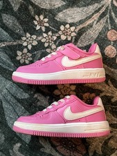 Nike FORCE 1 LOW EasyOn Toddler Size 8C Playful Pink/White FN0237-600 Sneakers