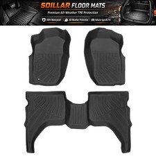 3d Fits 2001-2004 Toyota Tacoma Double Cab 1st 2nd Row Floor Mats Liner Tpe