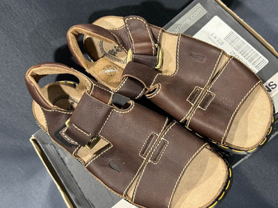Doc Martens Dark Brown Bark Leather Sandals 9667 - Women 10 - Brand New in Box