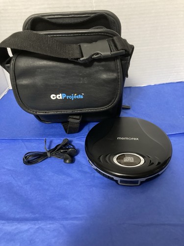 Memorex Compact Disc Digital Audio Player MD6451BLK w/Case;Ear Buds for Parts
