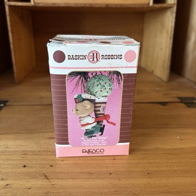 Enesco Ornament Baskin Robbins Here's the Scoop Ice Cream 2nd ice skater - 1991