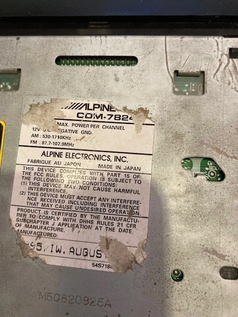 Receptor de CD Alpine CDM-7824 AM/FM 1995 de colección 993 Porsche 911 con control remoto RARO Japón Foto 3 de 4