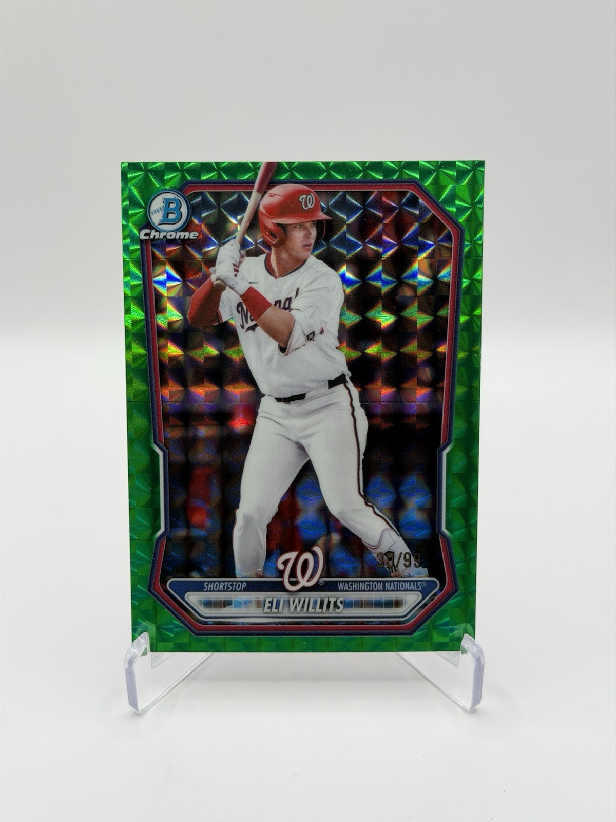 2026 Bowman Chrome ELI WILLITS Prospects GREEN Geometric Refractor 69/99