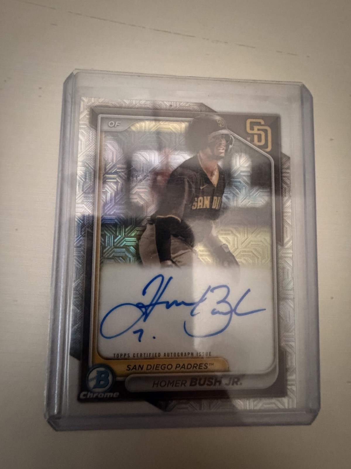 Homer Bush Jr 2024 Bowman Chrome Mega Mojo Refractor Auto Padres BMA-HB