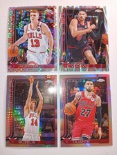 2025-26 Topps Chrome Chicago Bulls 4 Card Lot Xfractor, Prism, Raywave Refractor