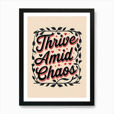 Thrive Amid Chaos Kunstdruck gerahmt Wandbild Poster Leinwanddruck Bild
