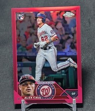 Alex Call Magenta Refractor /399 Rookie RC 2023 Topps Chrome Card #187 Dodgers. rookie card picture