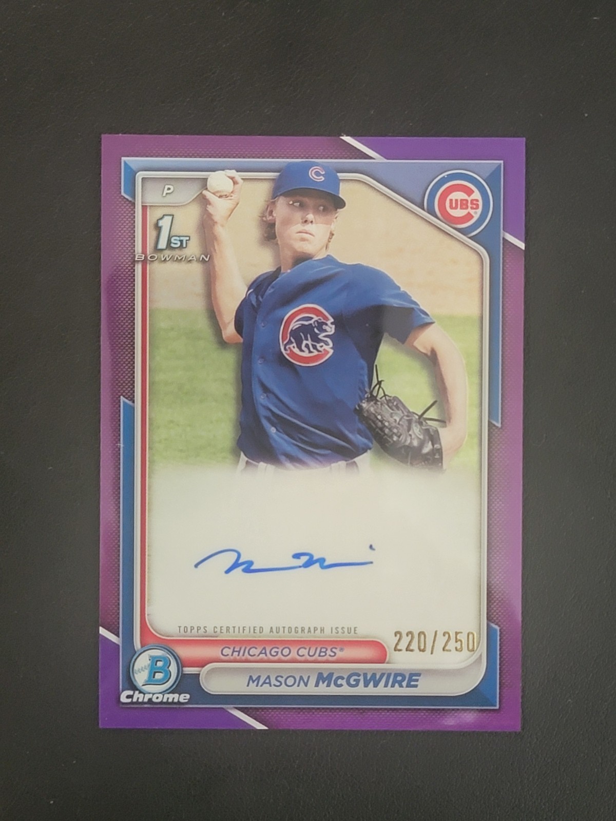 2024 Bowman Chrome - Prospect Auto Mason McGwire #CPA-MM Purple Refractor /250
