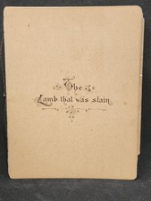​Antique Victorian Easter Booklet The Lamb That Was Slain Jane Ellis Sockl...
