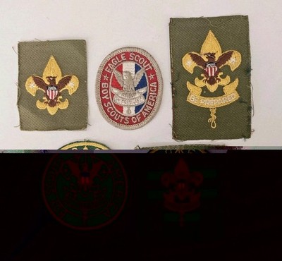 40s to 60s 5 Boy Scout RANK & POSITION Patch Lot EAGLE Asst Scoutmaster FIRST CL