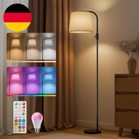Led Stehlampe Wohnzimmer, Dimmbar Stehleuchte Mit 10W Rgbcw Farbwechsel-GlüHbirn