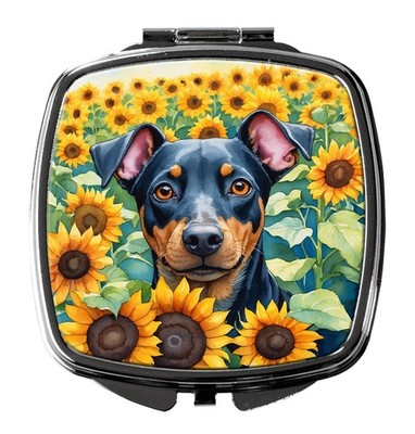 Caroline's Treasures Manchester Terrier in Sunflowers Compact Mirror DAC6119SCM