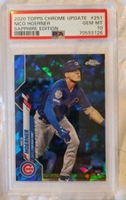 NICO HOERNER - 2020 Topps Chrome Update Sapphire Edition  Autographs PSA 10