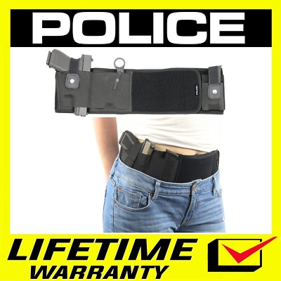 POLICE Belly Band Gun Holster for Concealed Carry Universal