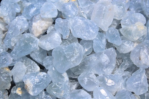 Celestite Rough Chips Natural: 8 oz Bulk Lot (Raw Celestite Crystals) 1/2 lb - Bild 3 von 7