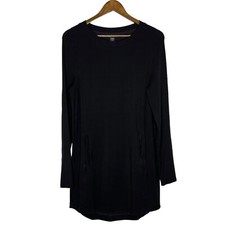 Athleta Women's Black Long Sleeve Balance Dress Size Small Pockets Casual