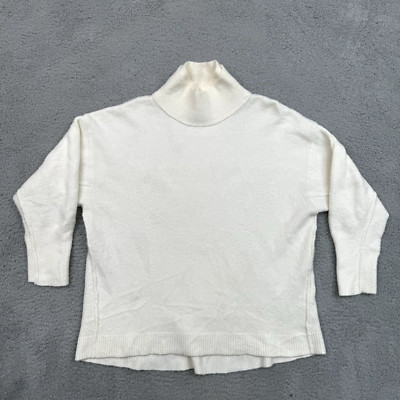 Free People Sweater Women XS White Wool Quiet Luxury Elegant Timeless Old Money