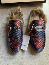 Gucci Princetown Fur Lined Horsebit Mule Size US 5 /Eur 35